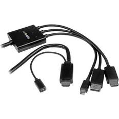 StarTech DisplayPort/DisplayPort Mini/HDMI - HDMI/USB B Micro M-F 6.6ft