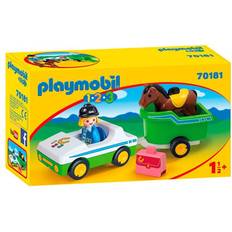 Tiere Autos Playmobil Car with Horse Trailer 70181