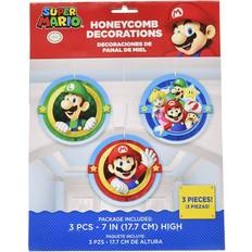 Honeycomb Balls Amscan Hanging Super Mario 3-pack