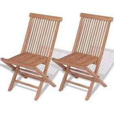 Teak Patio Furniture vidaXL 41993 2-pack Garden Dining Chair