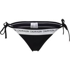 Badetøy Calvin Klein CK Logo Side Tie Bikini Bottom - PVH Black
