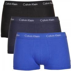Blau Unterwäsche Calvin Klein Cotton Stretch Low Rise Trunks 3-pack - Royal/Navy/Black
