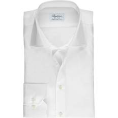 Stenströms Herren Hemden Stenströms Fitted Body Shirt in Superior Twill - White