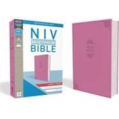 NIV, Value Thinline Bible, Large Print, Imitation Leather, Pink (Hardcover, 2017)