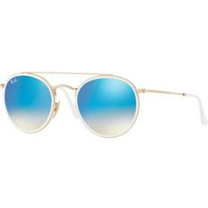 Mirror Glass Sunglasses Ray-Ban Round Double Bridge RB3647N 001/4O