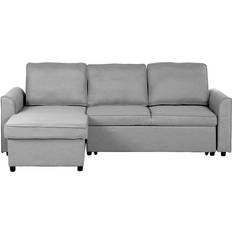Beliani Nesna Right-Hand Dark Wood Grey Sofa 228cm 3-seter
