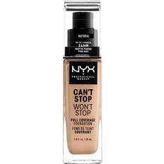 NYX Foundations NYX Can't Stop Won't Stop Full Coverage Foundation CSWSF07 Natural