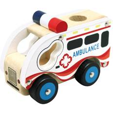 Holzspielzeug Rettungsfahrzeuge Bino Wooden Car Ambulance