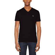 Lacoste Men T-shirts Lacoste V-neck Pima Cotton Jersey T-shirt - Black