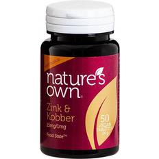 A-vitaminer Fettsyrer Natures Own Zink & Kobber 50 st