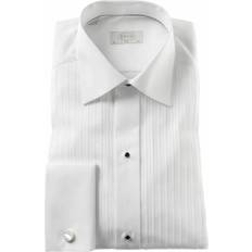 Eton Skjorter Eton Slim Fit Plissé Black Tie Shirt - White