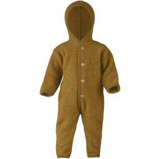 Wolle Kinderbekleidung ENGEL Natur Hooded Fleece Overall - Safran Melange (575722-018E)