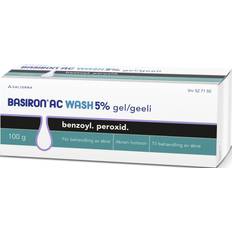 Benzoylperoksid Reseptfrie legemidler Basiron AC Wash 5% 100g Gel