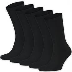 Frank Dandy Klær Frank Dandy Bamboo Solid Crew Socks 5-pack - Black
