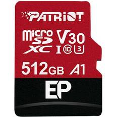 512 GB Memory Cards & USB Flash Drives Patriot EP Series microSDXC Class 10 UHS-I U3 V30 A1 90/80MB/s 512GB +Adapter