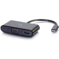 C2G USB C-HDMI/VGA/USB C M-F 7.5m