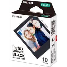 62 x 62 mm (Instax Square) Analoge kameraer Fujifilm Instax Square Film Black 10 pack