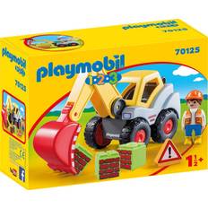 Playmobil Spielzeugautos Playmobil 1.2.3 Shovel Excavator 70125