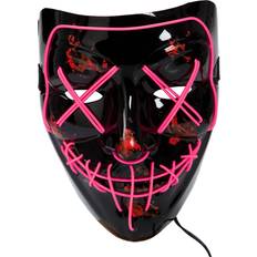 Halloween Masker El Wire Purge LED Mask Rosa