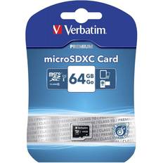 64 GB Memory Cards & USB Flash Drives Verbatim Premium MicroSDXC UHS-I 64GB