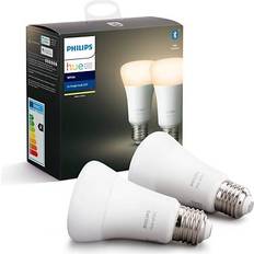Philips hue e27 white Philips Hue White LED Lamps 9W E27 2-pack