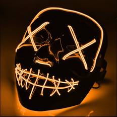 Halloween Masker El Wire Purge LED Mask Orange