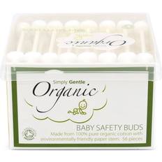 Dermatologically Tested Cotton Pads & Swabs Simply Gentle Organic Baby Safety Buds 56-pack