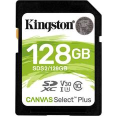 Kingston Memory Cards Kingston Canvas Select Plus SDXC Class 10 UHS-I U3 V30 100/85MB/s 128GB