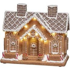 Utendørsbelysning Julebelysning Konstsmide Gingerbread House Brown Juleby 25cm