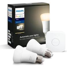 Hue e27 starter kit Philips Hue White LED Lamps 9W E27 2-pack Starter kit