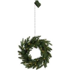 LED-belysning Julebelysning Star Trading Wreath Byske Green Julelampe 45cm