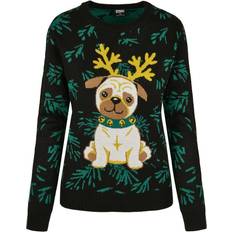 Julegensere Urban Classics Pug Christmas Sweater - Black