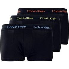 Calvin Klein Baumwolle Bekleidung Calvin Klein Cotton Stretch Low Rise Trunks 3-pack - Black