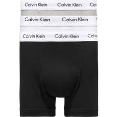 Calvin Klein Underbukser Calvin Klein Cotton Stretch Trunks 3-pack - Black/White/Grey Heather