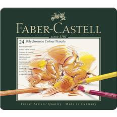 Faber-Castell Fargeblyanter Faber-Castell Polychromos Colour Pencils Tin 24-pack