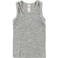 Wolle Oberteile ENGEL Natur Fine Rib Sleeveless Shirt - Light Grey Melange (708000)