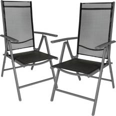 Tectake Gartenmöbel tectake 2 aluminium garden chairs