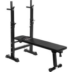 Barbell tectake Weight Bench with Barbell Rack