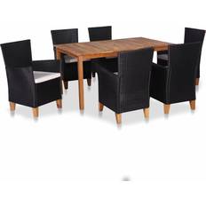 Patio Dining Sets vidaXL 44101 Patio Dining Set, 1 Table incl. 6 Chairs