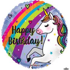 Foil Ballon Happy Birthday Unicorn & Rainbow