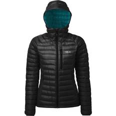 Womens rab microlight alpine jacket Clothing Rab Women's Microlight Alpine Jacket - Black/Seaglass