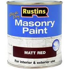 Concrete Paint Rustins Quick Dry Masonry Concrete Paint Red 0.5L
