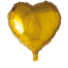 Tekst - og temaballonger Hisab Joker Foil Ballon Heart Gold 6-pack