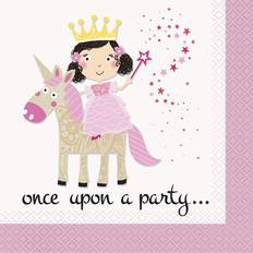Unique Party Napkins Princess & Unicorn 16-pack