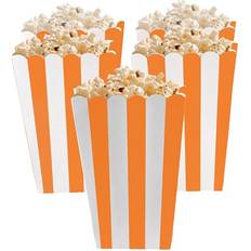 Amscan Popcorn Box Orange/White 5-pack