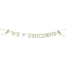 Talking Tables Garlands We Heart Unicorn Gold/Pink