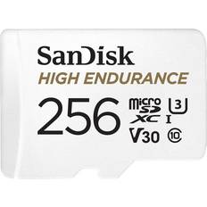 256 GB - Class 10 Minnekort SanDisk High Endurance microSDXC Class 10 UHS-I U3 V30 256GB +Adapter