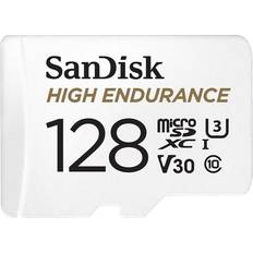 128 GB Minnekort SanDisk High Endurance microSDXC Class 10 UHS-I U3 V30 128GB +Adapter