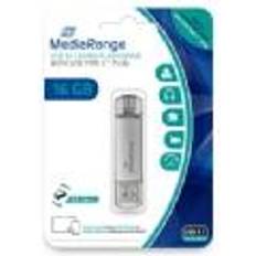 MediaRange Minnepenner MediaRange MR935 16GB USB 3.1 Type-A/Type-C