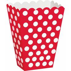 Unique Party Popcorn Box Red/White 8-pack